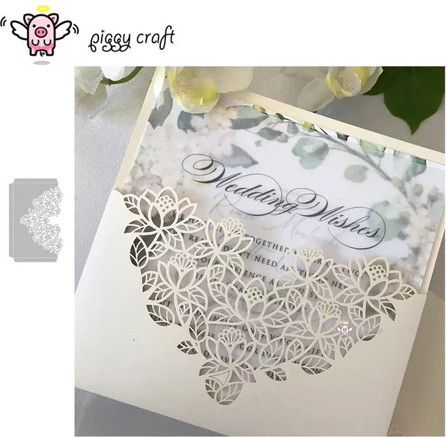 Piggy Craft Metall-Stanzform mit Blumenrand für Scrapbook und Grußkarten - Bild 1