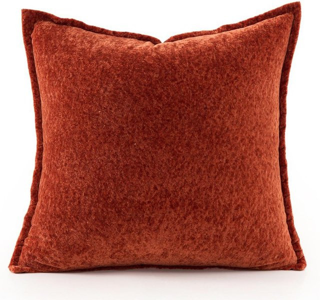 JMG Clothing Retro Luxus Chenille Kissenbezug in Orange, B/H: 40 x 40 cm - Bild 1