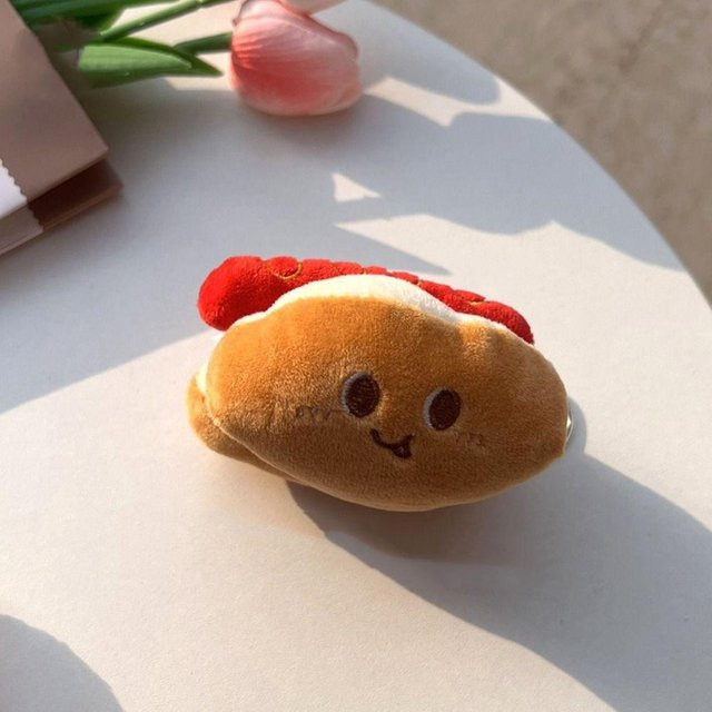 Yiran toy Hamburger Plüschtier Schlüsselanhänger Hähnchenschenkel Käse, ab 0 Jahren - Bild 1