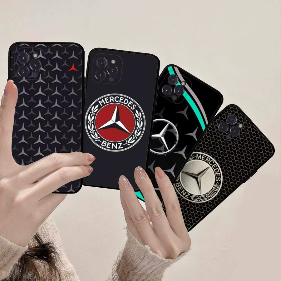 Mercedes-Benz Handyhülle für iPhone 11 bis iPhone 17 Pro Max, Schlichtes TPU Soft Case, Schwarz - Bild 3