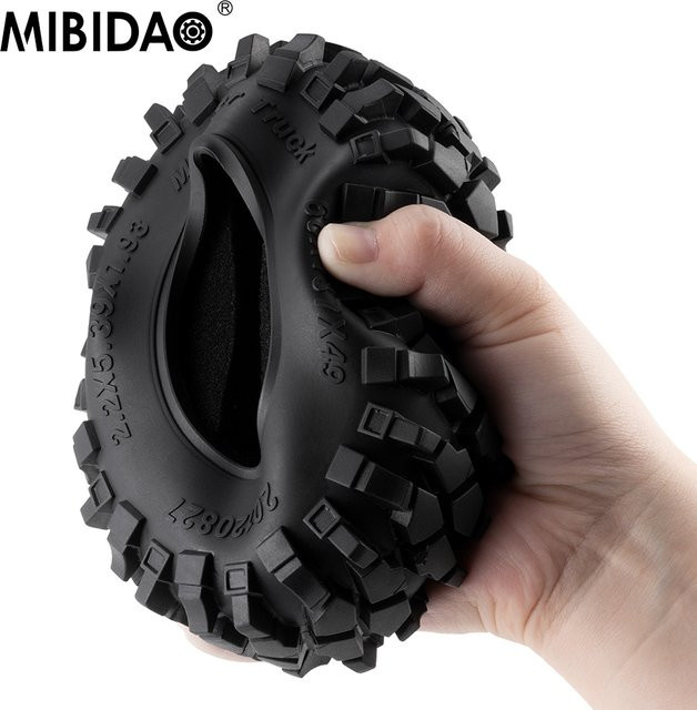 MIBIDAO Beadlock Gummiräder Reifen, 4-teiliges Set, 2,2 Zoll, 137mm - Bild 1