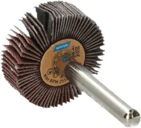 Norton Fächerschleifer R207Plus mit Schaft für Metall, Farbe: Braun, Durchmesser: 30 mm, Breite: 10 mm, Höhe: 6 mm, Körnung P120 - Bild 1