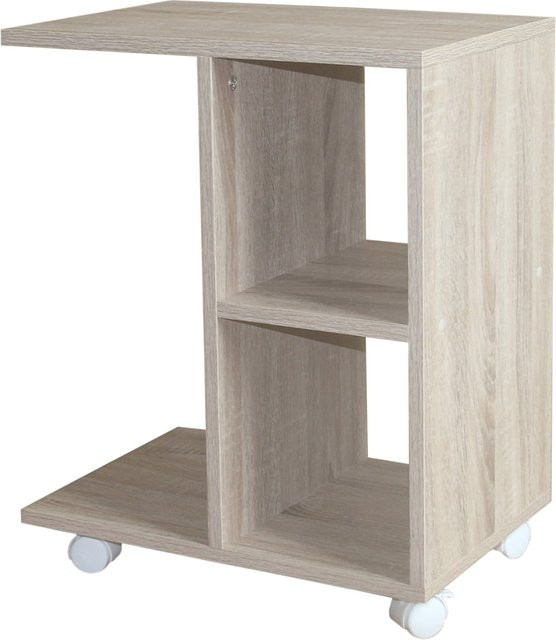 HTI-Living Rollregal Thekla 4530 in Beige mit Holzoptik und mattem Finish - Bild 1