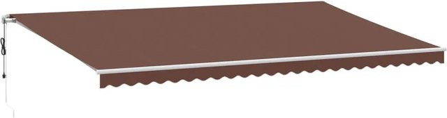 Automatische Markise von vidaXL in Braun mit Polyesterbezug, B/T: 600 x 350 cm - Bild 1