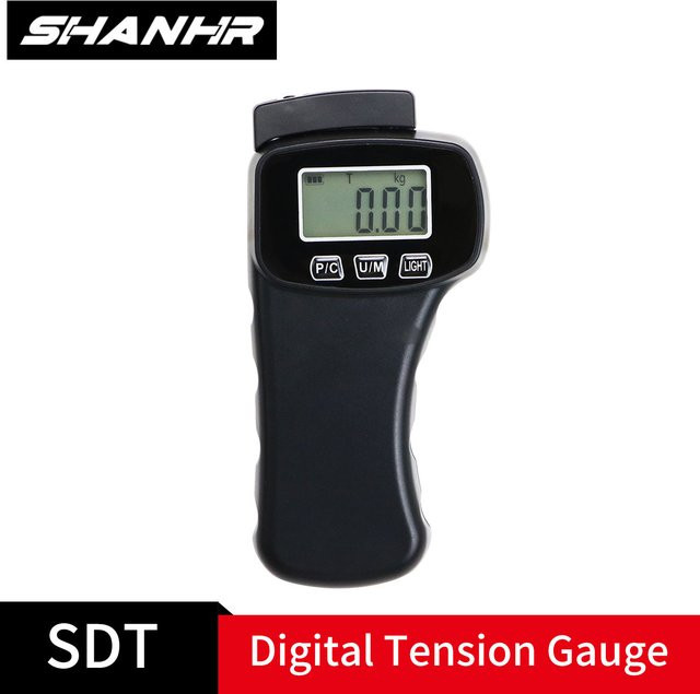 SHANHR Digitales Spannungs-Dynamometer Kraftmessgerät in Schwarz mit 5 kg Messbereich zur Messung von Kabelzug- und Druckkräften - Bild 1
