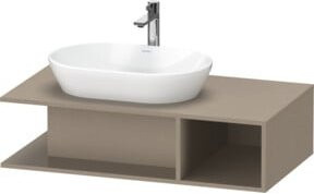 Duravit Waschtischunterschrank D-Neo wandhängend in Weiß und Beige, B: 100 cm, T: 55 cm, H: 26 cm - Bild 1