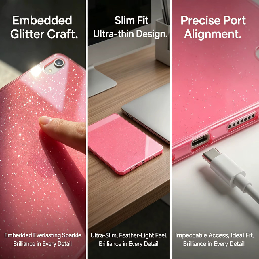 Schutzhülle von tzion für iPad 11. Generation 11 Zoll (2025) und 10. Generation 10,9 Zoll, kratzfest und extrem stoßfest, in Gelb oder Pink - Bild 2