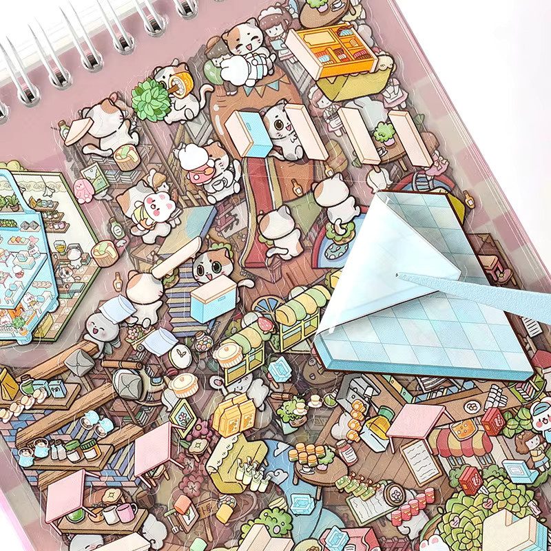 1Style 40 Teile Cartoon 3D Szene Aufkleber Set für Schüler und Handbücher in Multicolour - Bild 2