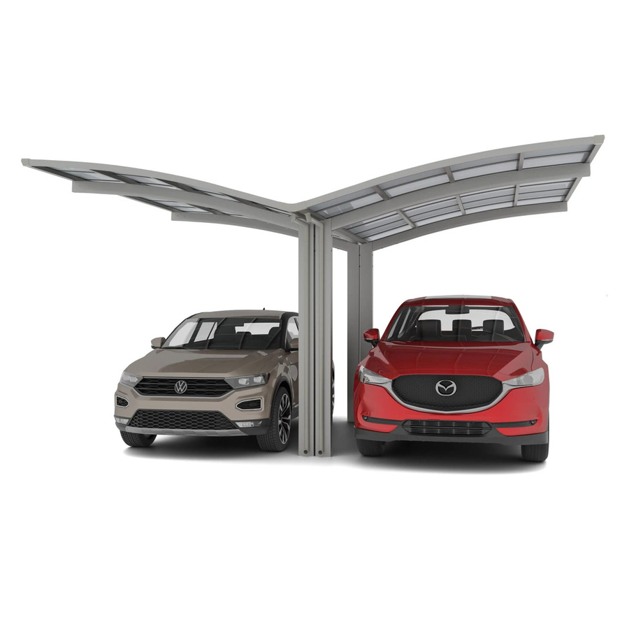Ximax Doppelcarport Portoforte Typ 80 in Edelstahl-Look, Breite: 543 cm, Tiefe: 495,4 cm - Bild 2