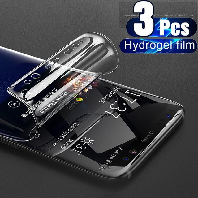 3er-Pack TPU-Hydrogel-Displayschutzfolie für Samsung Galaxy S8 S9 S10 Plus S10e Note 10 Plus 9 8 7 FE, transparent - Bild 1