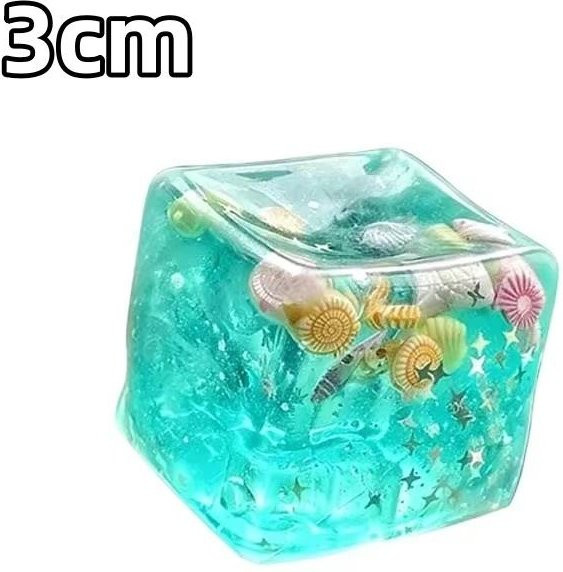 A Family Of Home Textiles Ozeanschalen Squishy Stressbälle Fidget Spielzeug, transparent, mit Stern Malzzuckerwürfel - Bild 1