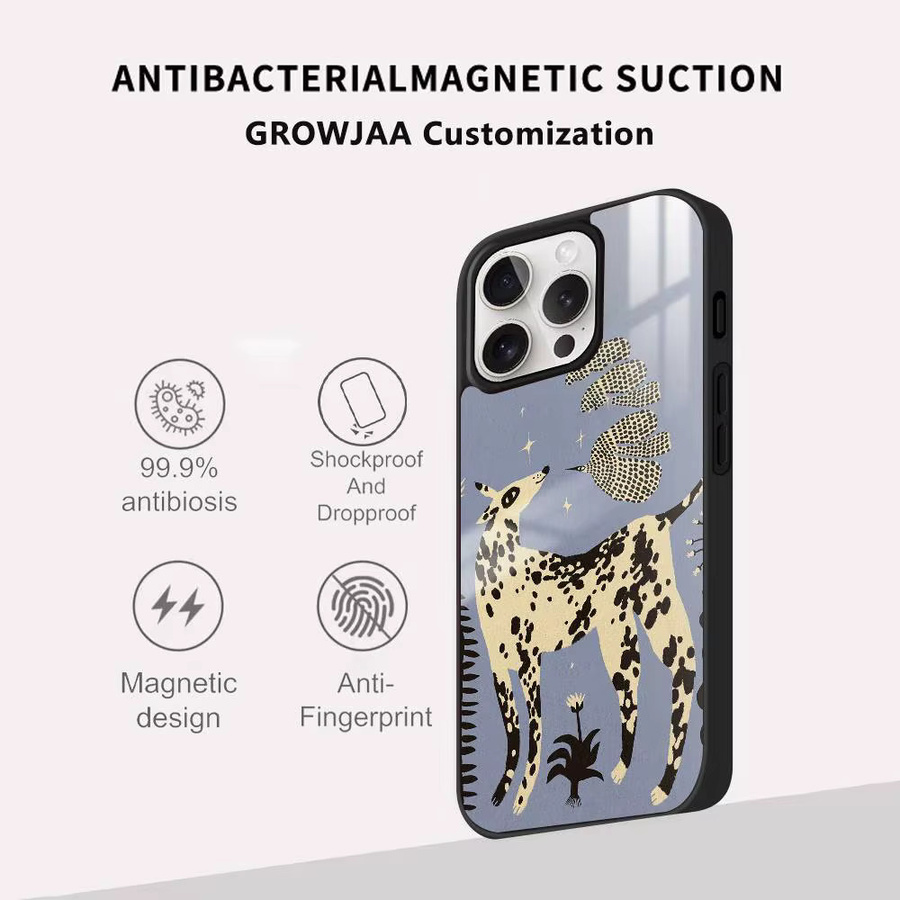 Handyhülle Ins Blue Starry Sky White Horse für iPhone 11 bis 17 Pro Max Plus Mini mit Wireless Magnetic Funktion in Blau und Weiß - Bild 2