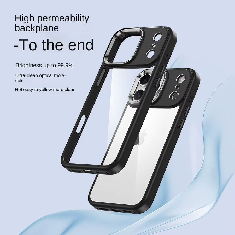 Stoßfeste HD-Handyhülle für Apple iPhone 12 bis iPhone 17 Pro Max Plus in Transparent mit TPU und PC Schutzhülle - Bild 2