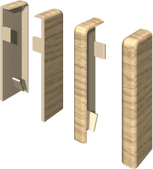 Egger Endstück Kubisch Eiche Hell Beige Braun 2 Stück Breite: 6 cm - Bild 1