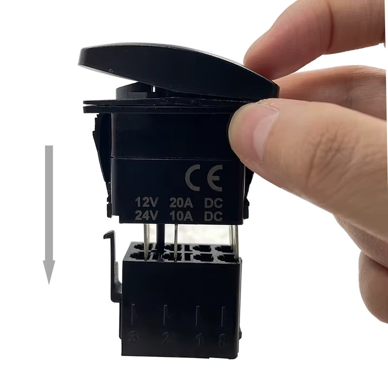 Carling ARB Narva Wippschalter Plug-In-Buchse mit 8/10 Spade Terminals Kit in Schwarz aus ABS-Kunststoff für Boot und 4X4 - Bild 5