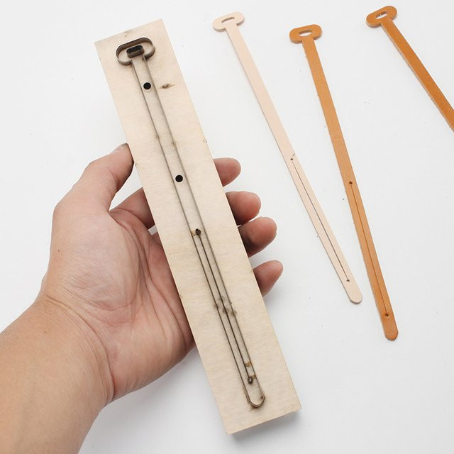 Lederwerkzeug Stanzform für DIY Lanyards und Taschenornamente als Schneidvorlage für handgefertigte Verbindungsgürtel - Bild 1