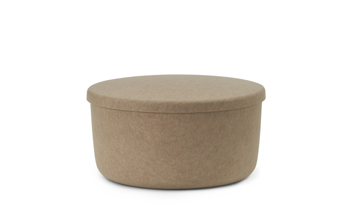 Normann Copenhagen Hide Storage Pouf in Beige aus PET-Filz mit abnehmbarem Bezug - Bild 2
