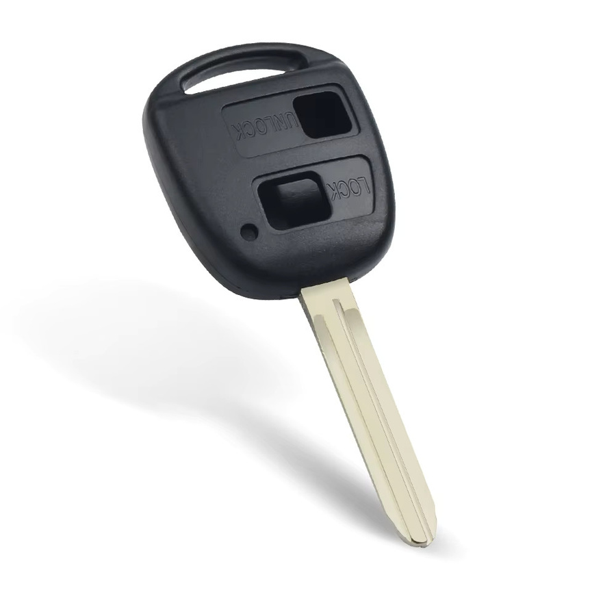 KEYYOU Ersatzgehäuse für Toyota Camry Rav4 Corolla Prado Yaris Tarago Cruiser Land Cruiser mit 2 Tasten in Schwarz - Bild 2