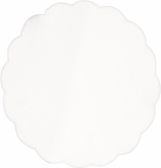 Rico Design Platzsets rund aus Baumwolle in Weiß, 2 Stück, Durchmesser: 30 cm - Bild 1