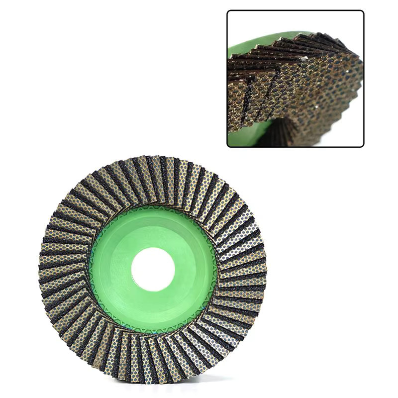 ABZV Diamant-Lamellenschleifscheibe 115 mm für Winkelschleifer zum Schleifen von Metall, Fliesen, Glas und Marmor - Bild 4