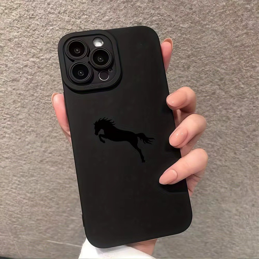 Kreative Dark Horse Handyhülle für Samsung Galaxy S25 FE, S24, S23 Ultra, S22 Plus und weitere Modelle, Farbe: Schwarz - Bild 3