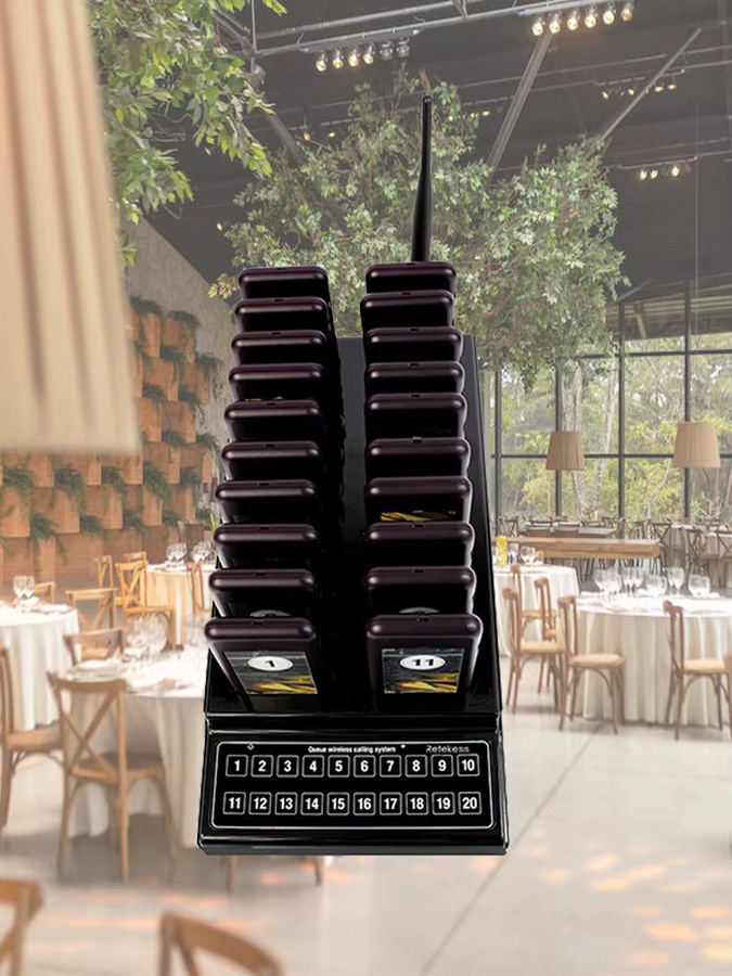 RETEKESS T111 Drahtloses Pager-Rufsystem in Schwarz für Restaurants, Cafés und Hotels - Bild 6
