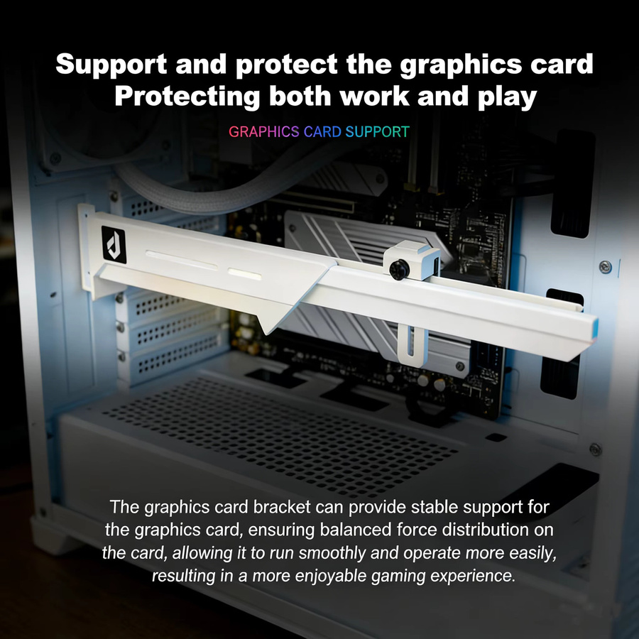 CX FUTRUE Verstellbare GPU-Anti-Sag-Halterung aus Zinklegierung in Schwarz - Bild 3