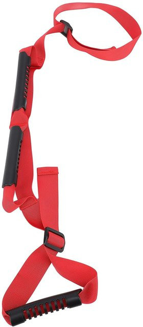 Shoemst Beinhebegurt aus Nylon mit Fußschlaufe als Mobilitätshilfe für Rollstuhl, Auto und Bett, Farbe: Rot - Bild 1