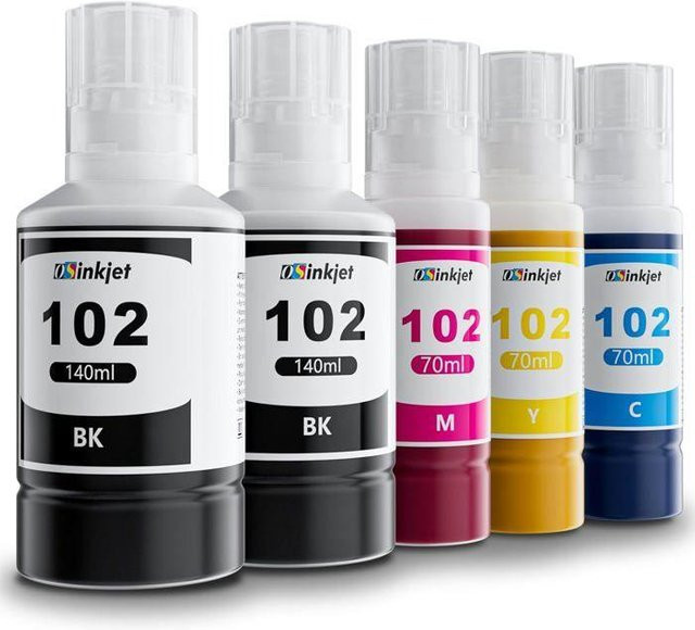 Tinte 102 Multipack kompatibel mit Epson EcoTank ET-4850, ET-4750, ET-3850, ET-3750, ET-2850, ET-2750, ET-15000, ET-2856, ET-2851, Mehrfarbig - Bild 1