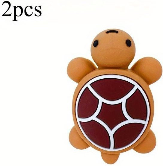 2 Stück 3D Cartoon Schildkröte Schuhanhänger, Silikon, Herren - Bild 1
