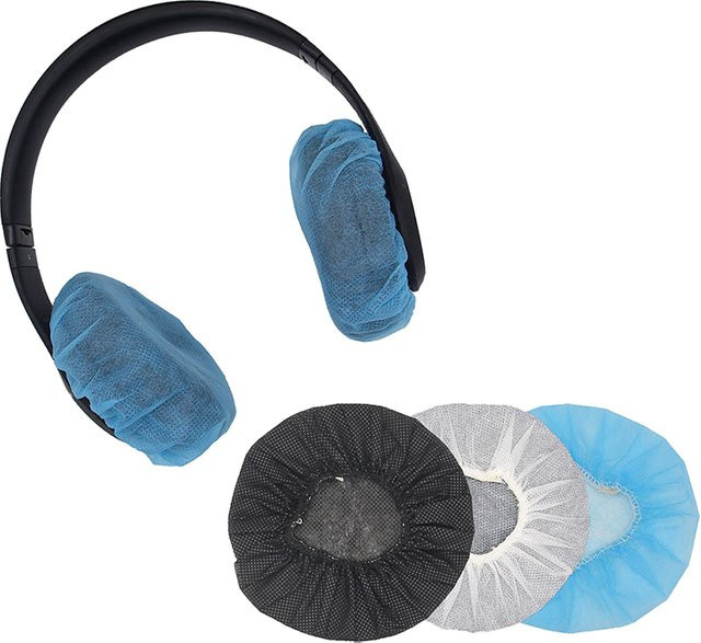 SD&HI Einweg-Kopfhörerüberzüge aus Vlies in Weiß, 100 Stück Set, Durchmesser: 10–12 cm, hygienische Headset-Ohrpolster - Bild 1