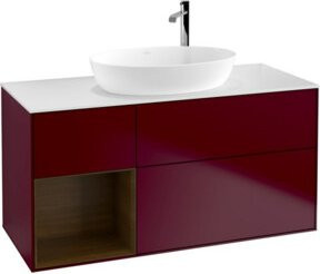 V&B Waschtischunterschrank Finion mit Wandbeleuchtung, Farbe: Weiß, Breite: 120 cm, Tiefe: 50,1 cm, Höhe: 50,1 cm - Bild 1