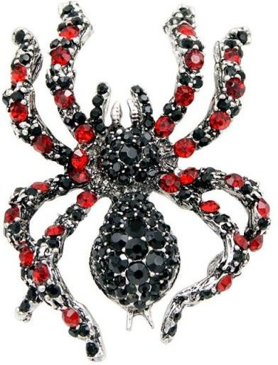 Wucifang Jewelry Brosche, Spinne, Strass, Kristall, Silber, Damen - Bild 1
