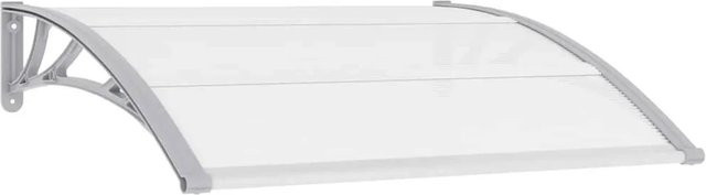 vidaXL Türvordach aus Polycarbonat in Grau, B: 120 cm, T: 100 cm - Bild 1