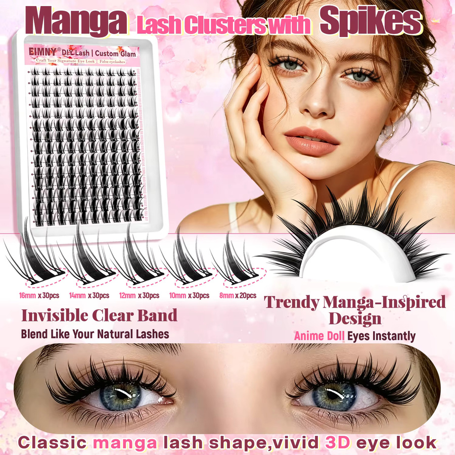 Eimny Little Bunny Lash Wimpernverlängerung, C-Curl, 8-16 mm, Unisex - Bild 5