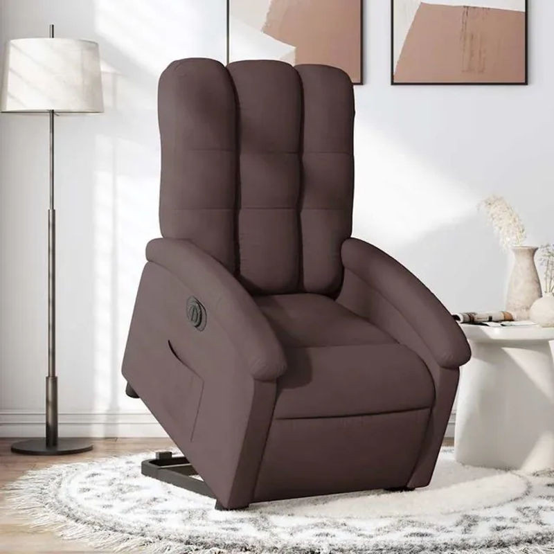 Vidaxl Elektrischer Massagesessel als Aufstehhilfe und Relaxsessel in Braun mit Stoffbezug - Bild 1