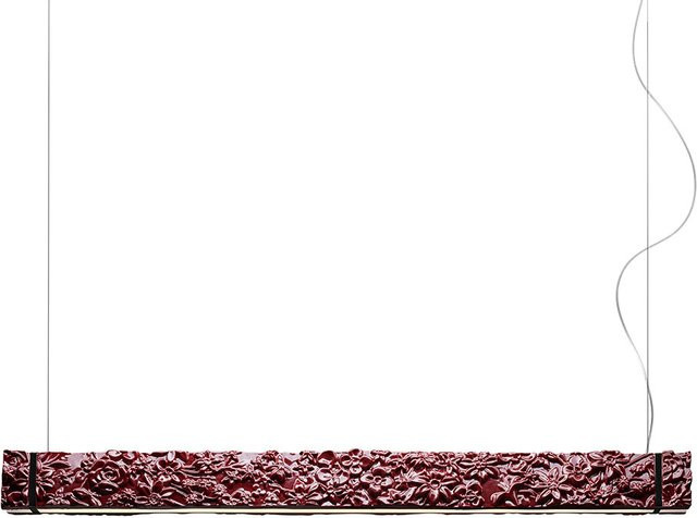 Foscarini Fregio Sospensione LED-Pendelleuchte aus Keramik und Metall in Rot - Bild 1