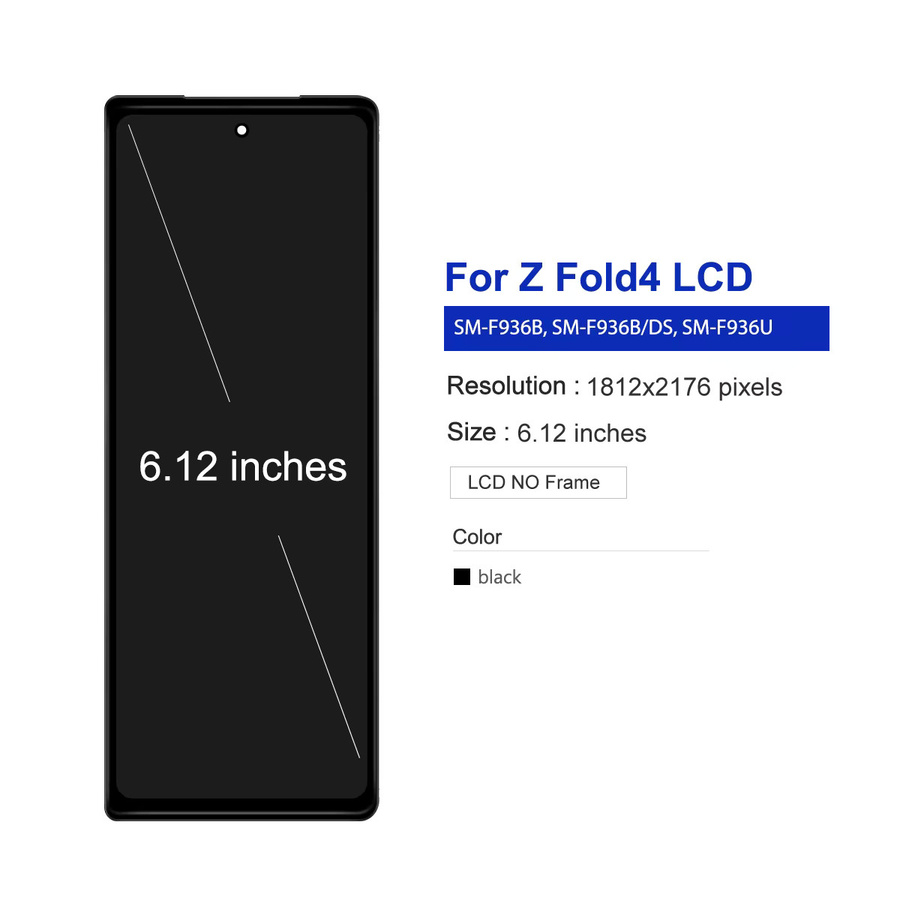 Samsung Z Fold4 5G TFT LCD Display mit Touchscreen Digitizer in Schwarz - Bild 2