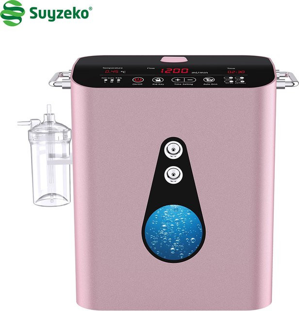 Suyzeko Sauerstoff-Inhalationsgerät in Pink: Molekulares Wasserstoff-Inhalator-Therapiegerät und Sauerstoffkonzentrator mit 1200 ml Volumen - Bild 1