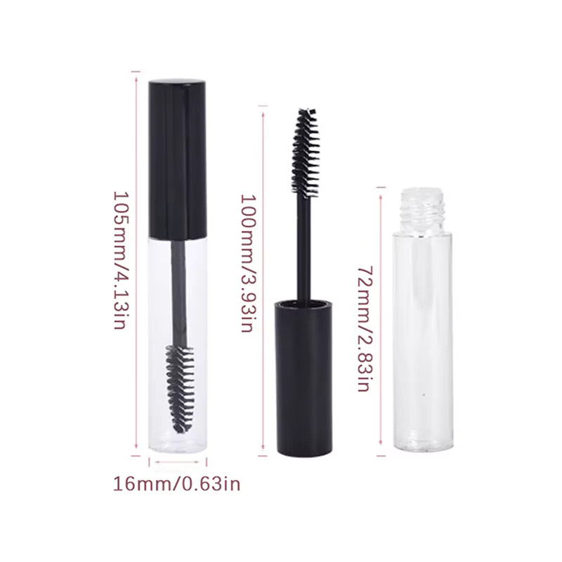 Mascara-Tuben, 10 ml, matt, weiße Kappe, nachfüllbar - Bild 4