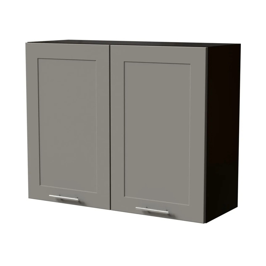 Feldmann-Wohnen Hängeschrank Oslo Küchenschrank mit Soft-Close-Türen in Schwarz und Staubgrau Matt, B/T/H: 90 x 32,5 x 72 cm - Bild 2
