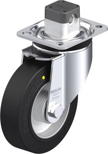 Blickle Lenkrolle LK-ALEV 125K-1-CS11-EL mit Feststeller in Schwarz-Grau, Rad-Durchmesser: 125 mm, Tragfähigkeit: 250 kg - Bild 1