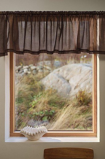 Jotex Schabracke Corinne in Braun aus Baumwolle, semi-transparent, B/H: 250 x 45 cm - Bild 1