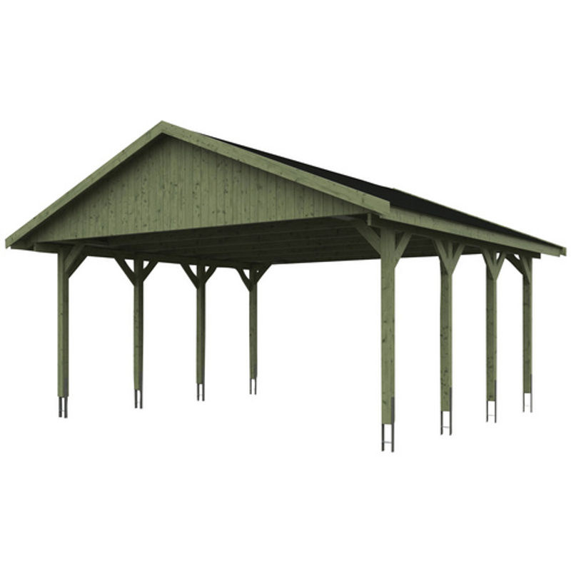 SKANHOLZ Carport Wallgau in Grün, B/T: 620 x 600 cm, Firsthöhe: 354 cm, imprägniert - Bild 2