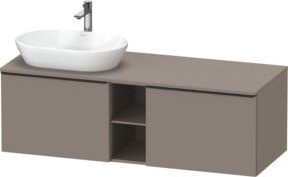 Duravit Waschtischunterschrank D-Neo Wandhängend in Schwarz und Grau, B/T/H: 140 x 55 x 45,9 cm - Bild 1