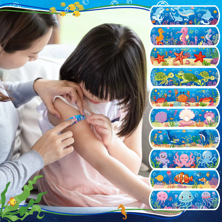 SMILE PLUS Cartoon-Pflaster für Kinder, Ozean- und Meerestiere - Bild 6