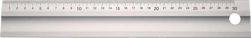Tecwerk Aluminium Lineal mit Griffmulde in Silber, Querschnitt: 50 x 5 mm - Bild 1