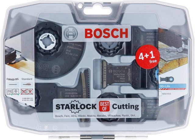 Bosch Starlock Best of Cutting Spezialblätter-Set, 5-teilig, Multicolour, für Holz, Metall und Kunststoff - Bild 1