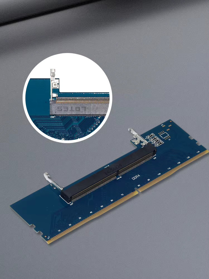 ALLOYSEED RAM Konverter Adapter von DDR4 SODIMM zu Desktop DIMM für 3200/2666/2400/2133MHz in Blau - Bild 7