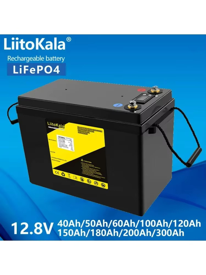 LiitoKala LiFePO4 Batterie 12V für Wohnmobile, Golfcarts und Offroad-Anwendungen in Schwarz - Bild 3